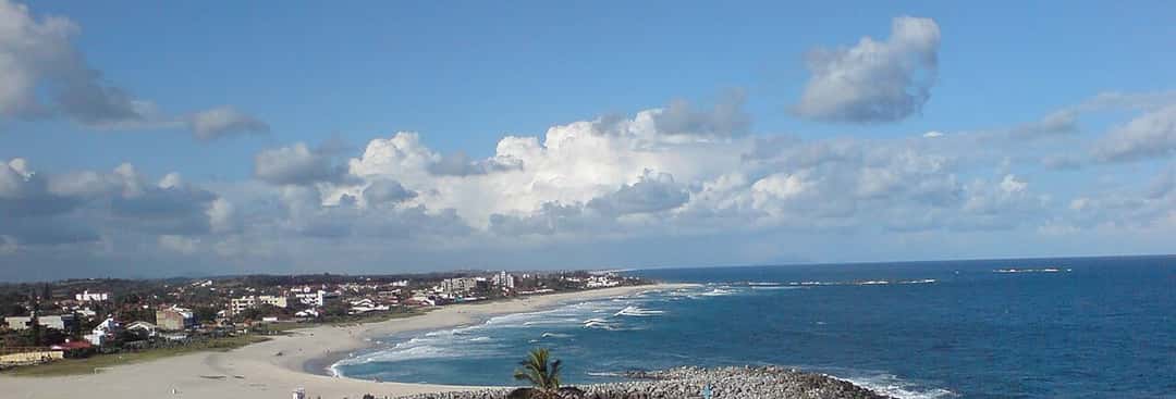 Vista de Saquarema y la playa de Itaúna, sede de la fecha brasileña del Championship Tour