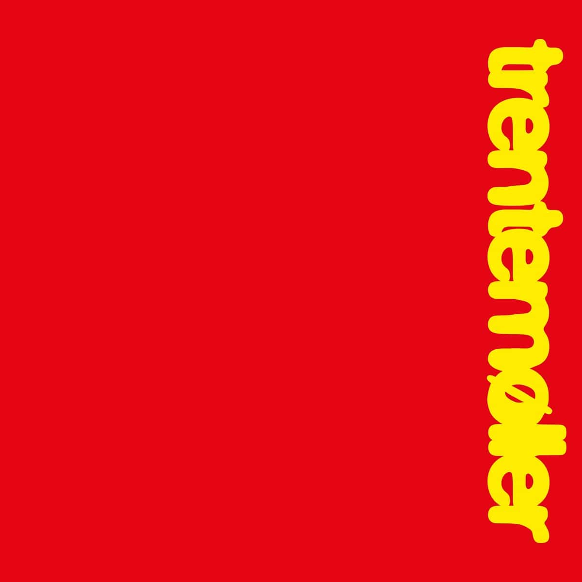 Portada del disco «trentemøller»: el nombre del artista en letras amarillas verticales sobre un fondo rojo liso