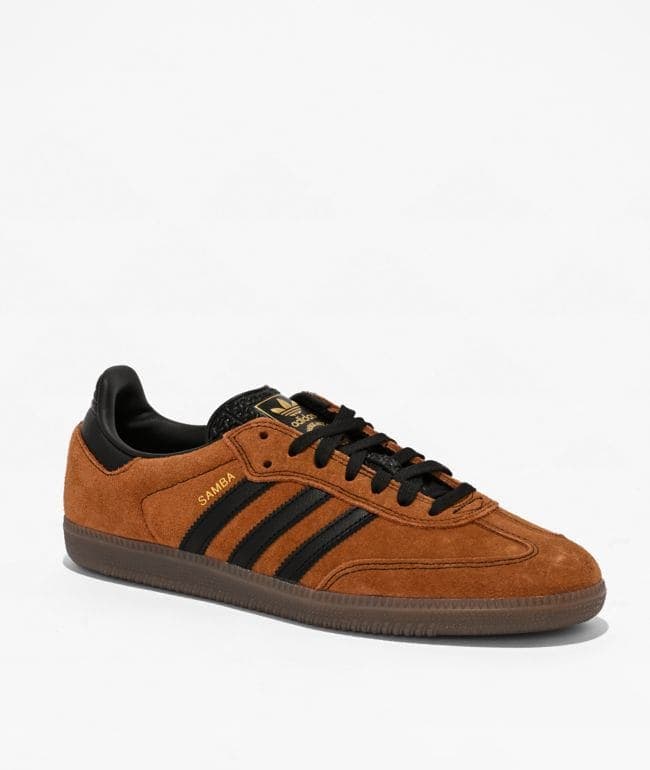 adidas Samba ADV Dusky Bronze, Core Black, & Gum Skate Shoes, foto 2